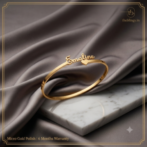 custumise gold plated kada 6 months gerenty