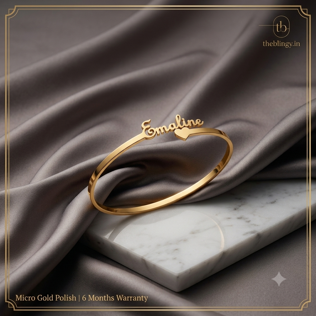 custumise gold plated kada 6 months gerenty