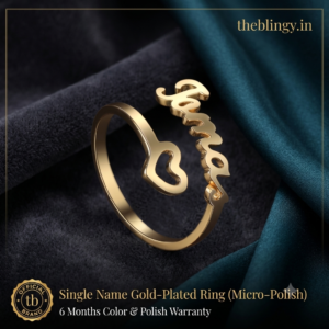 customise single name ring free size